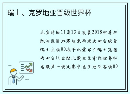 瑞士、克罗地亚晋级世界杯